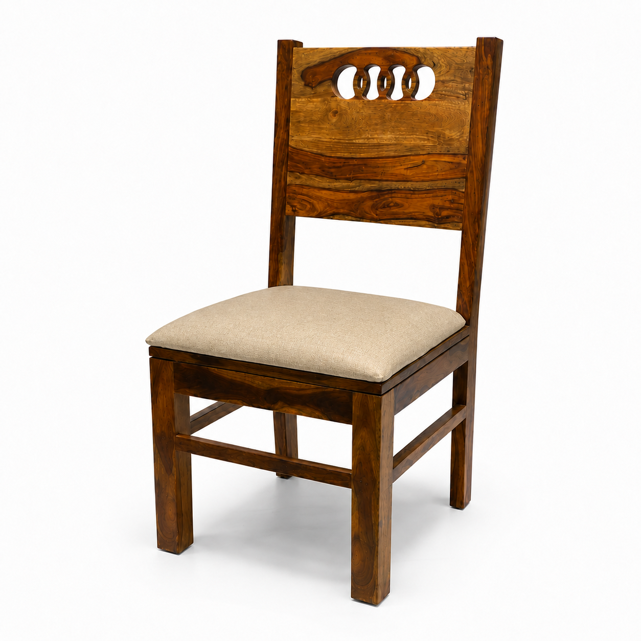 Audi chair sheesham wood chair with cnc cut (set of 2 chairs)
