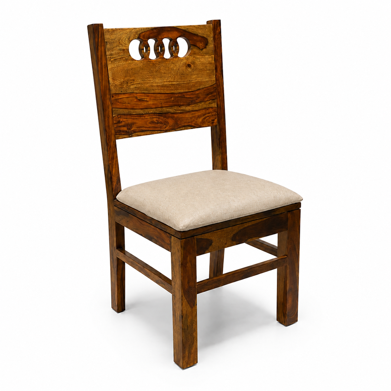 Audi chair sheesham wood chair with cnc cut (set of 2 chairs)