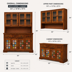 Siramika Kitchen cabine sheesham wood crockery unit with storage option