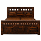 kuber bed sheesham wood bed without storage kuber cut desin (provincial teak)