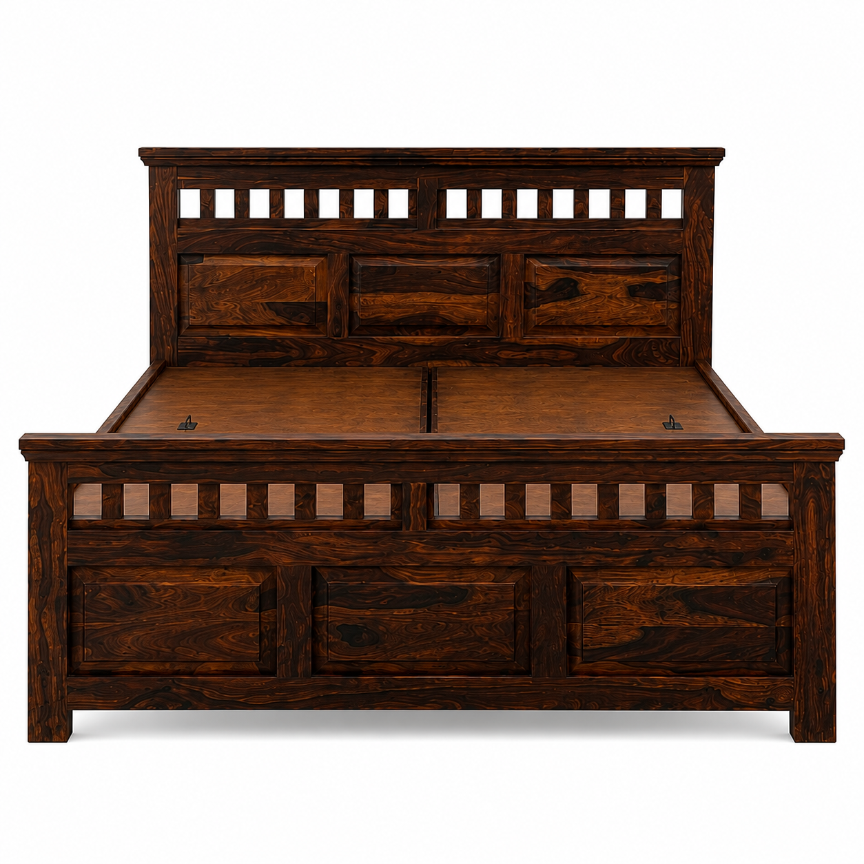 kuber bed sheesham wood bed without storage kuber cut desin (provincial teak)