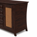 Udaipur Sideboard Solid wood sideboard with Rattan Fitted doors (Provincial teak finish)