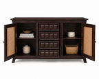 Udaipur Sideboard Solid wood sideboard with Rattan Fitted doors (Provincial teak finish)