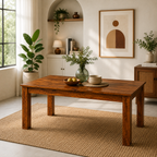 Dining classic Solid wood plain dining table without chairs