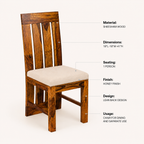Mohan Chair Sheesham wood chair with long back (pack of 2 chairs)