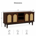 Rattan TV Unit sheesham wood tv unit with rattan (provincial teak)