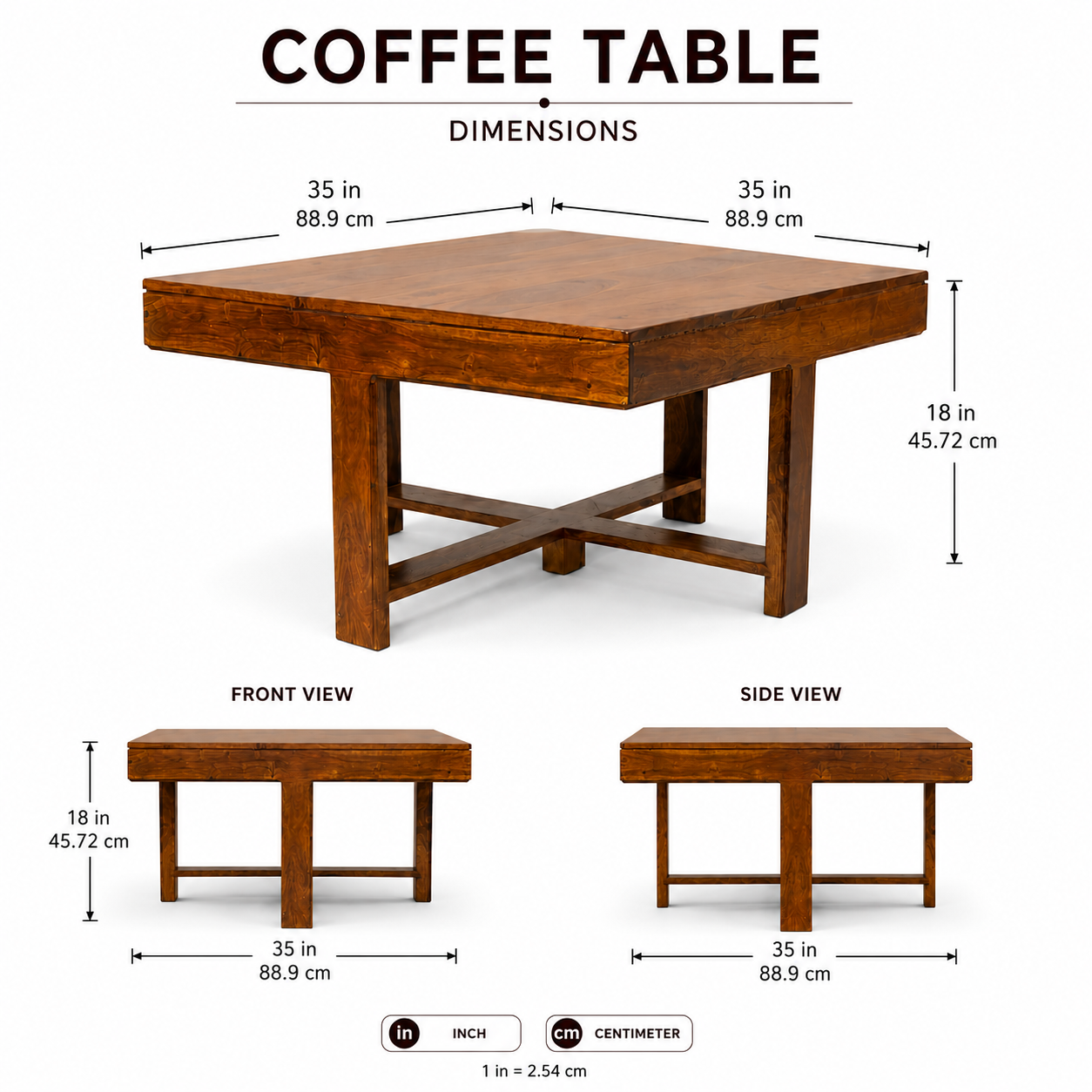 Coffee table 1+4 soldi wood coffee table with 4 stools