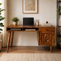 Piramid office table soldi wood study table piramid cut design