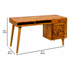 Piramid office table soldi wood study table piramid cut design