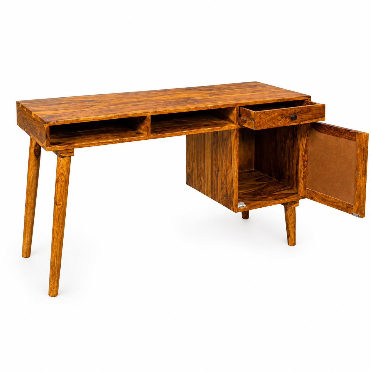 Piramid office table soldi wood study table piramid cut design