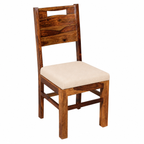 Back Cut Chair Sheesham wood chair with cushion (set of 2 chairs)