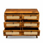 Rattan Chester soldi sheesham wood chester with 6 drawers and rattan