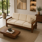 Classic 3 Seater sofa solid sheesham wood 3 seater sofa set