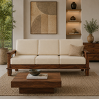 Classic 3 Seater sofa solid sheesham wood 3 seater sofa set