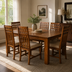 Classic 6 seater dining set solid wood 6 seater dining set