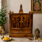 Temple Om Solid wood temple with CNC cut om design