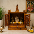 Temple Om Solid wood temple with CNC cut om design