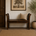 Couch Solid Sheesham Wood Storage Bench with Lift-Top Seats (provincial teak finish)