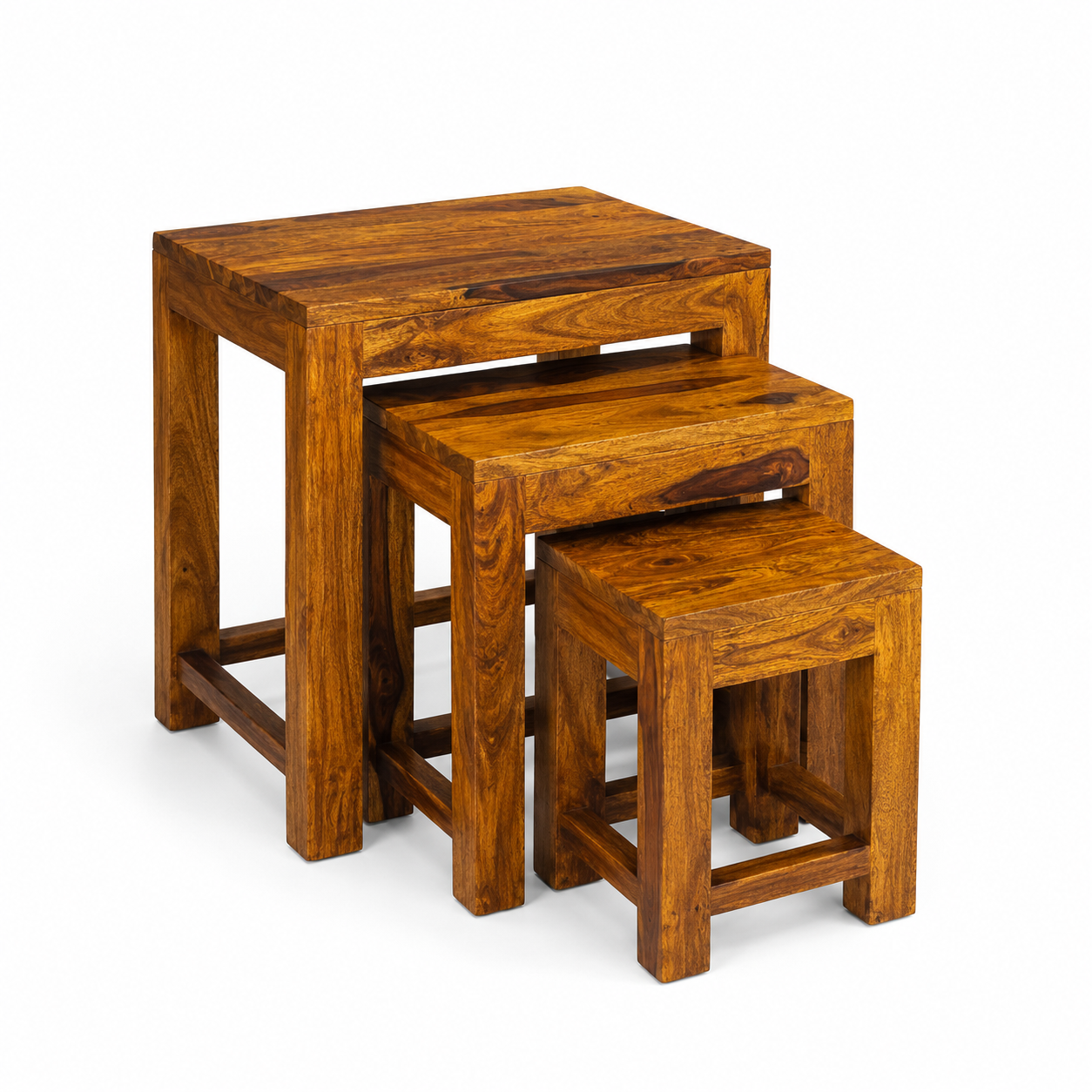 Stool set classic solid wood stool set of 3 stools