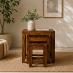 Stool set classic solid wood stool set of 3 stools