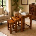 Stool set classic solid wood stool set of 3 stools
