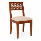 Wooden Flower 6 Seater dining table solid wood 6 seater dining set with cnc cut design