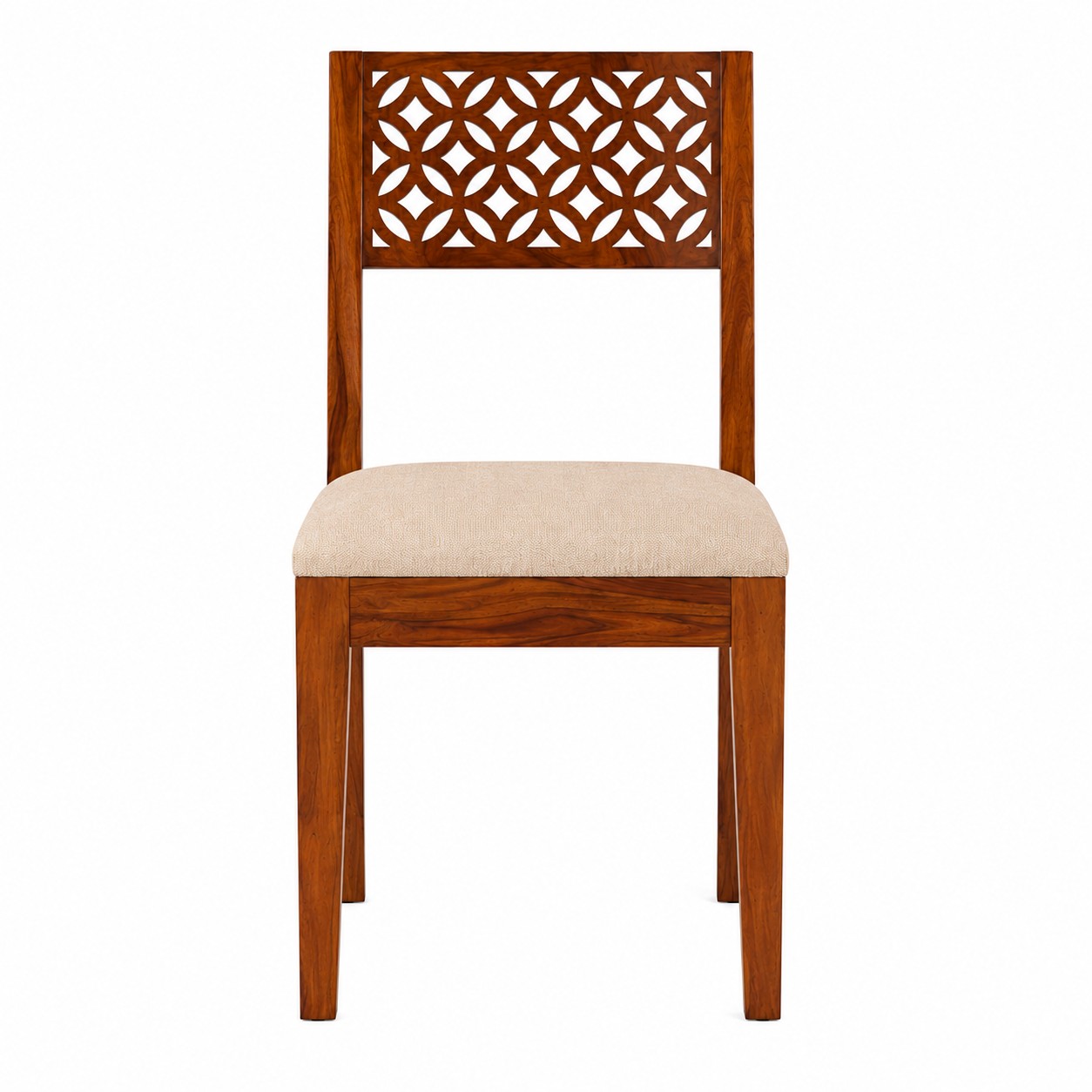 Wooden Flower 6 Seater dining table solid wood 6 seater dining set with cnc cut design