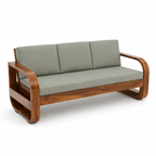Pan 3 Seater sofa solid wood 3 seater sofa with curved arms design
