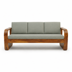 Pan 3 Seater sofa solid wood 3 seater sofa with curved arms design