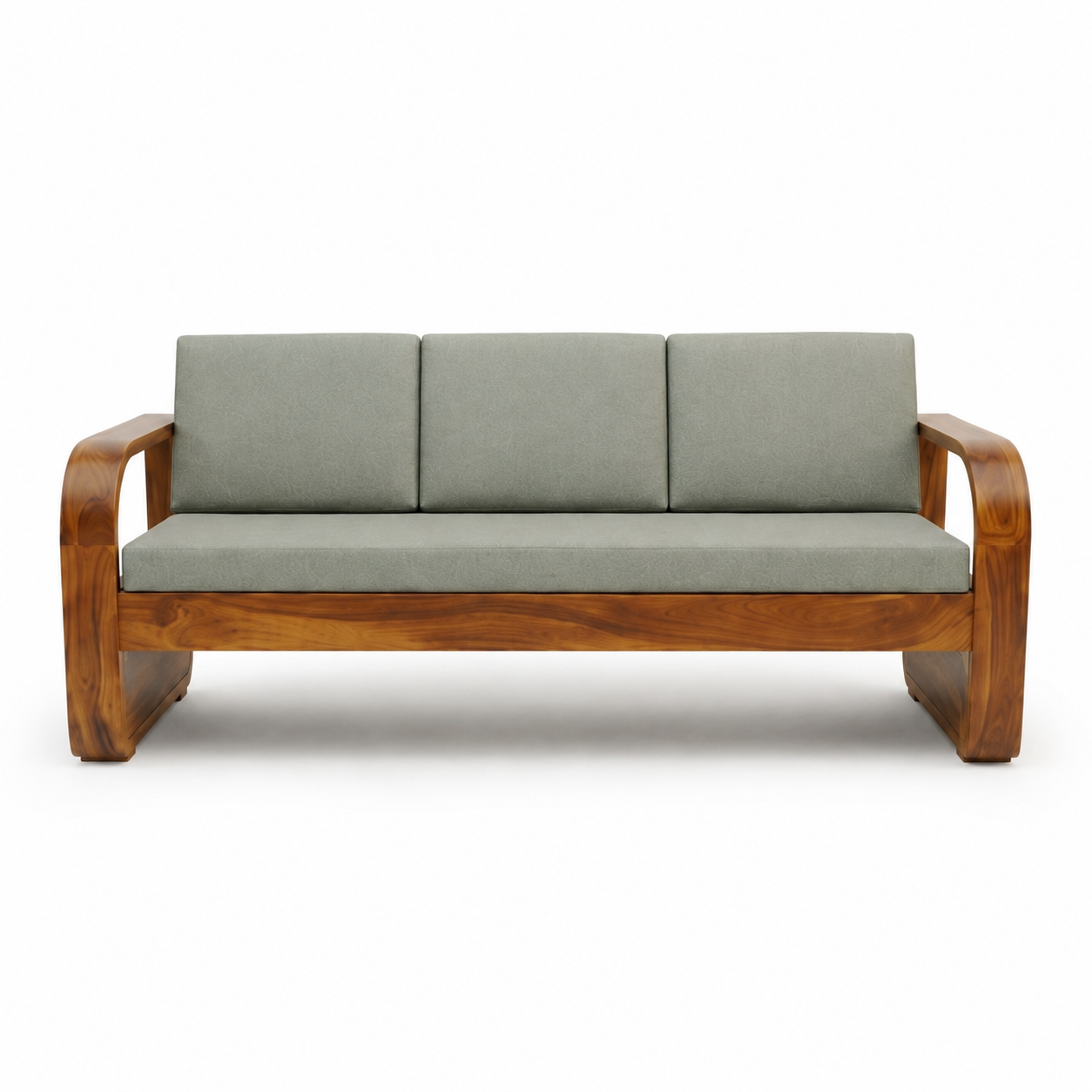 Pan 3 Seater sofa solid wood 3 seater sofa with curved arms design