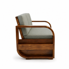 Pan 3 Seater sofa solid wood 3 seater sofa with curved arms design