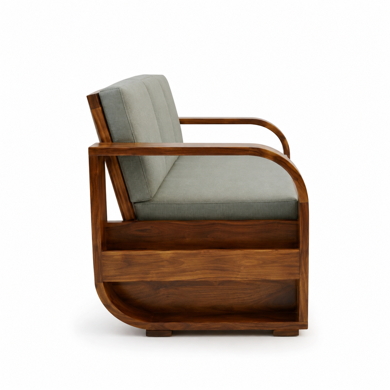 Pan 3 Seater sofa solid wood 3 seater sofa with curved arms design