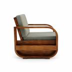 Sofa Set Pan Solid sheesham wood 5 seater sofa set with round arm design