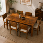Dining Diamond set Solid wood 6 seater dining table with chair