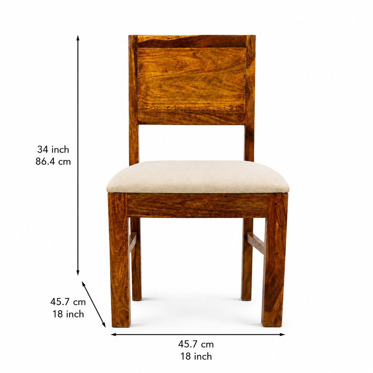 Dining Diamond set Solid wood 6 seater dining table with chair