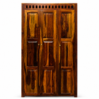 Kuber Wardrobe Solid wood almirah with 3 doors and multishelf