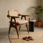 Aurora Cane Lounge Chair Solid Sheesham Wood lounge chair