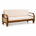 Rattan 3 Seater sofa solid sheesham wood 3 seater sofa with rattan cane
