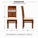 Ghirli Chair Sheesham wood chair with CNC cut desing (pack of 2 chairs)