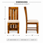 Poster Chair Sheesham wood chair with long height back (pack of 2 chair)