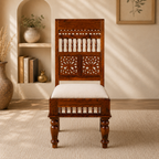 Ghirli Chair Sheesham wood chair with CNC cut desing (pack of 2 chairs)