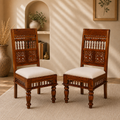 Ghirli Chair Sheesham wood chair with CNC cut desing (pack of 2 chairs)