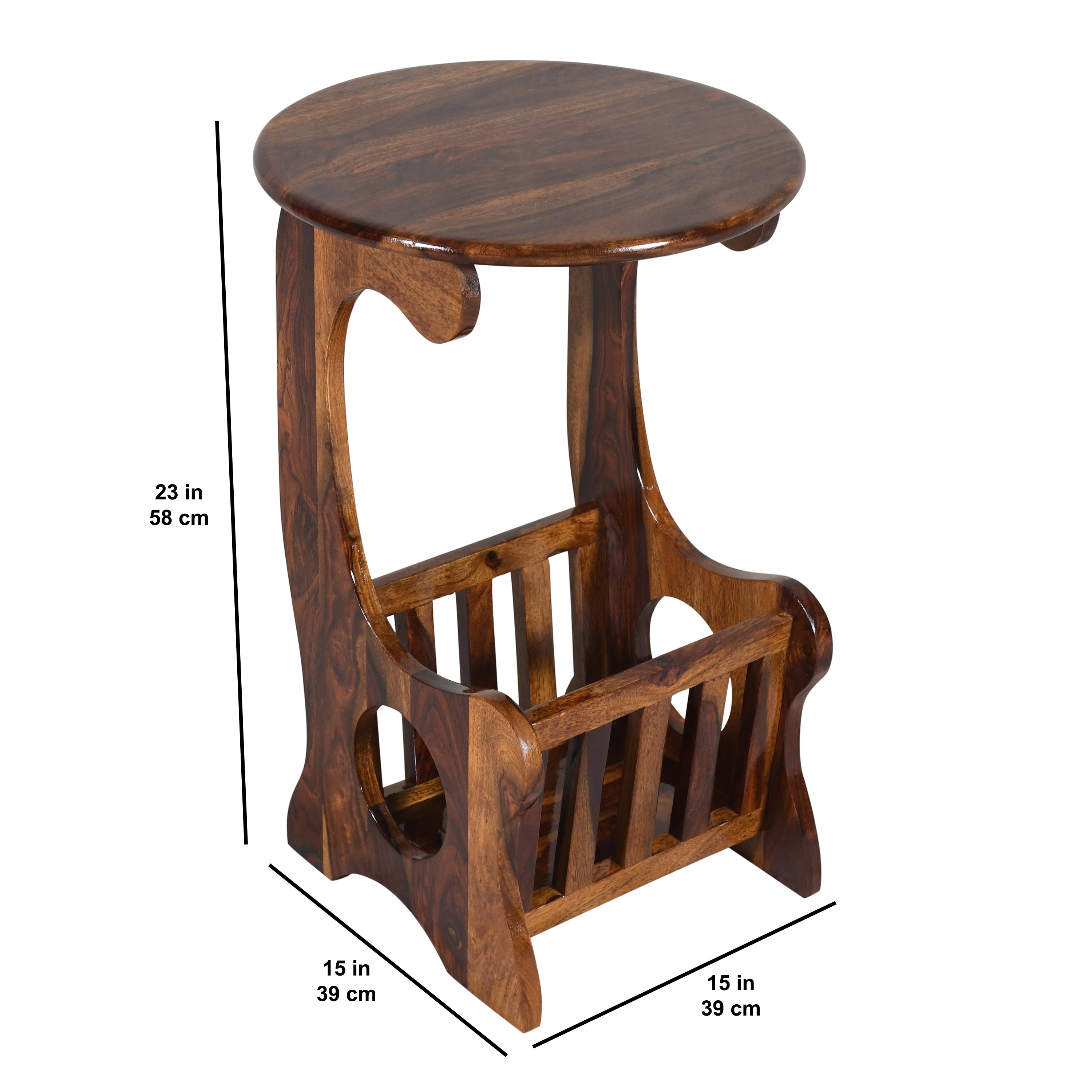 Magzine Table Sheesham Wood Magazine Side Table