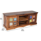 Siramika sheesham wood TVC unit with ceramic tiles