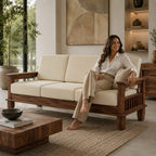 Classic 3 Seater sofa solid sheesham wood 3 seater sofa set