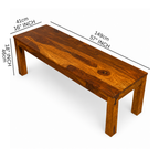 Bench plain Solid sheesham wood minimal design bench
