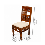 Ghirli 6 Seater Dining set solid wood 6 seater dining set with wooden CNC design