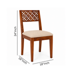 Wooden Flower 6 Seater dining table solid wood 6 seater dining set with cnc cut design
