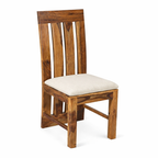 Solid Wood 6-Seater Dining Set With Classic Structure & Natural Finish