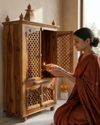 Temple Deepka Solid Wood Mandir Unit